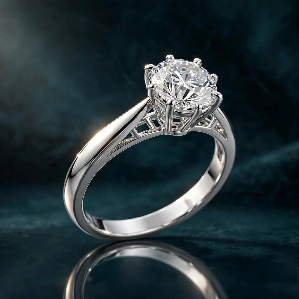 Brian Gavin Diamonds Ariel Solitaire — Solitaire style (Facet Wire render)