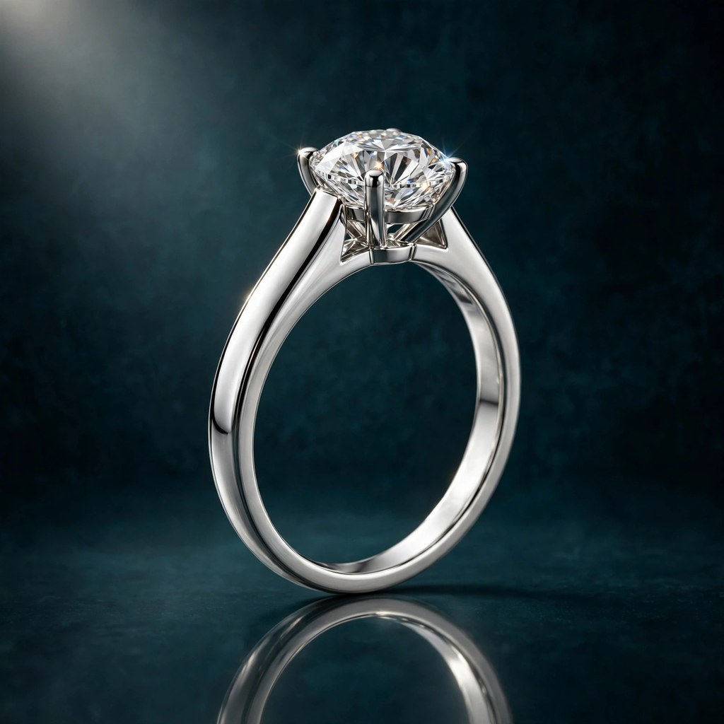 Brian Gavin Diamonds Claire Tapered Solitaire — Solitaire style (Facet Wire render)