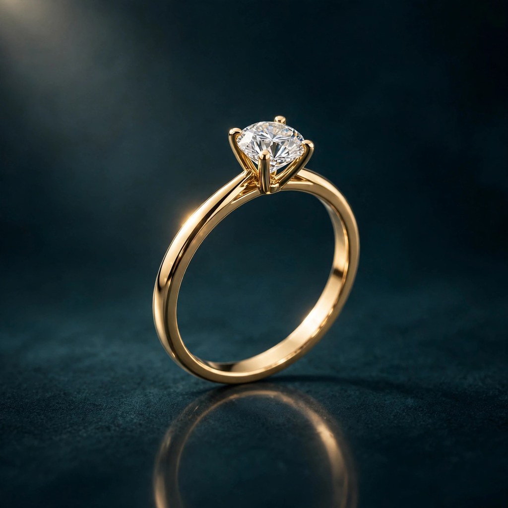 Friendly Diamonds Four Prong Solitaire 2mm — Solitaire style (Facet Wire render)