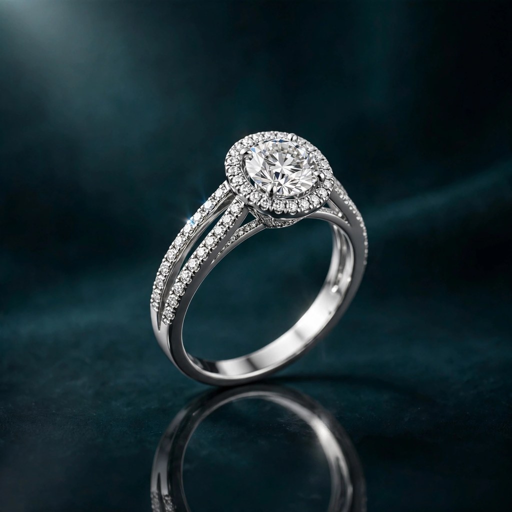 MiaDonna Coco Split Shank Halo — Halo style (Facet Wire render)