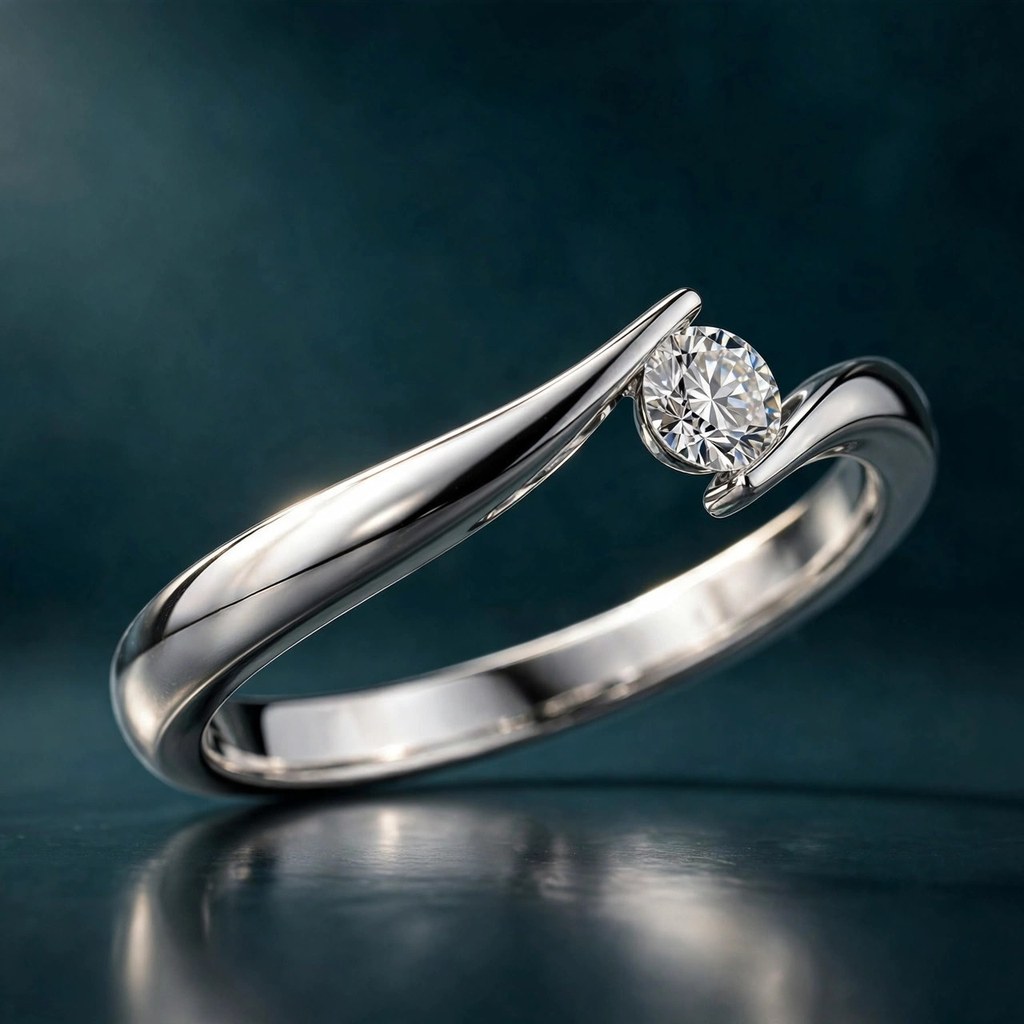 MiaDonna Daci Tension Solitaire — Solitaire style (Facet Wire render)