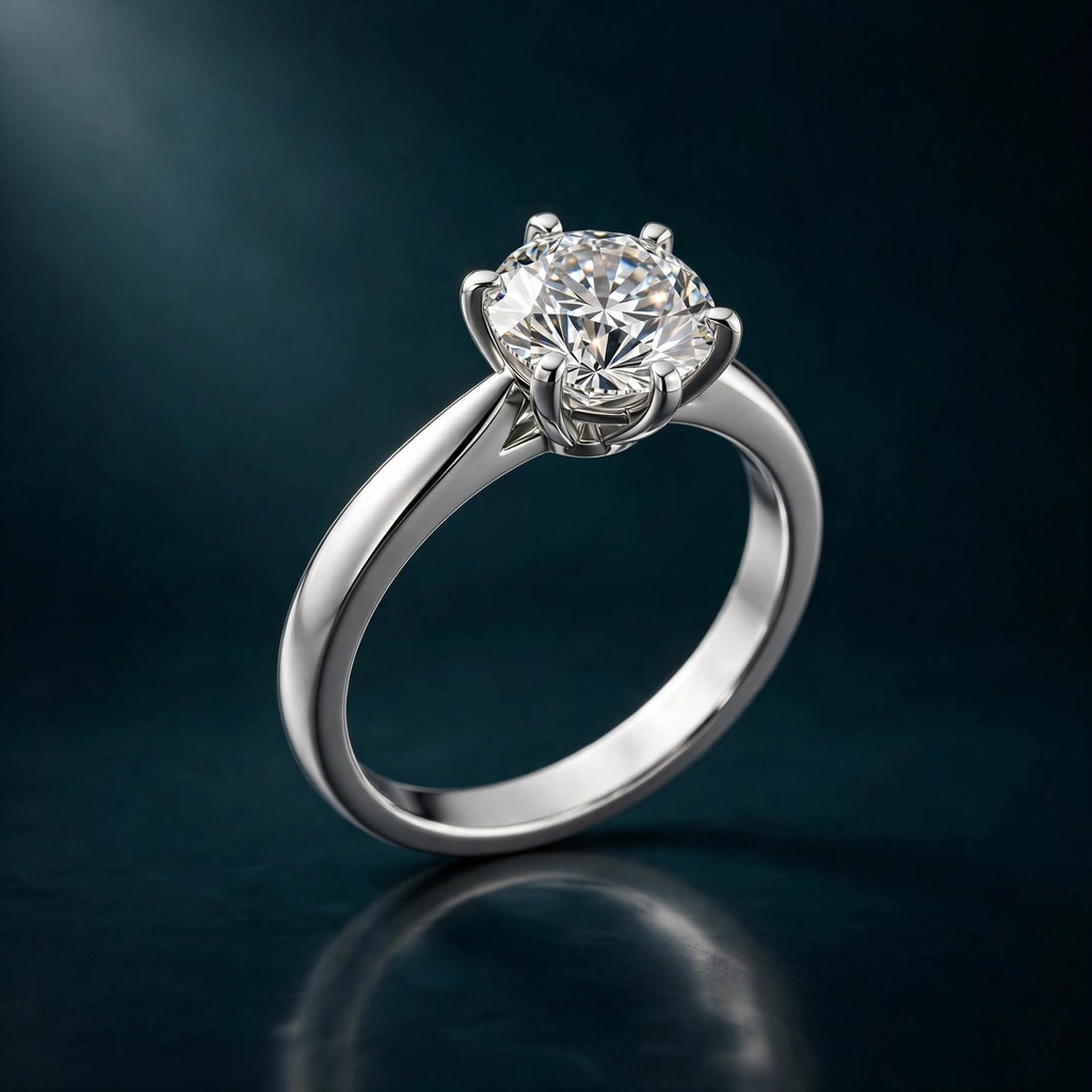 Solitaire engagement ring style (Facet Wire render)