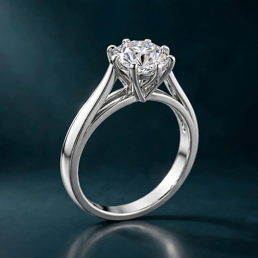 With Clarity Tapered Cathedral Solitaire — Cathedral style (Facet Wire render)
