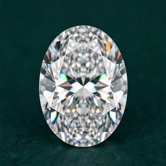 Oval lab-grown diamonds