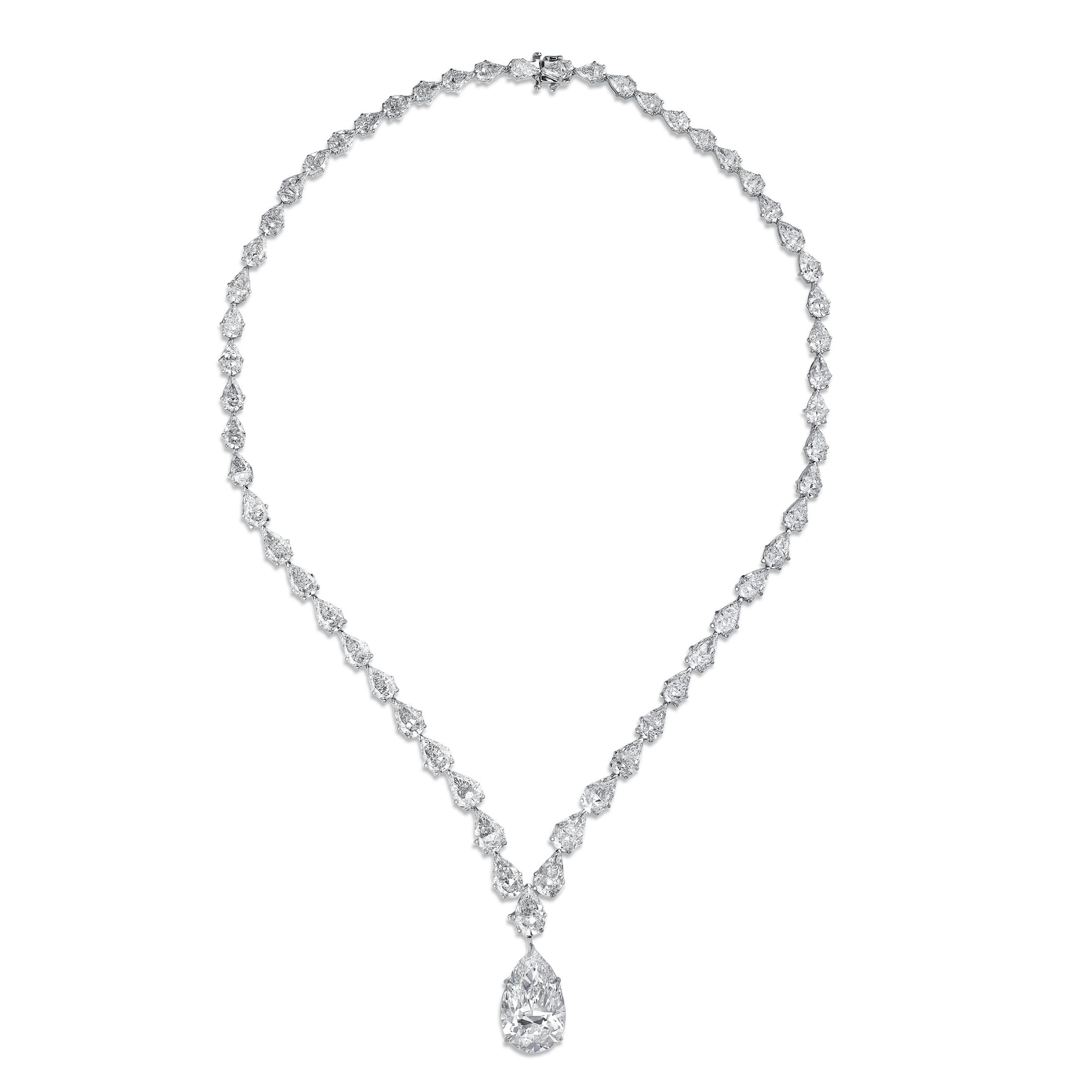 Leviev multi-pear-shape diamond necklace — official jeweler product imagery